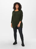 Only Carmakoma Ladies Plus Size Carlamour 3/4 Top-KALAMATA - Borderland Muff