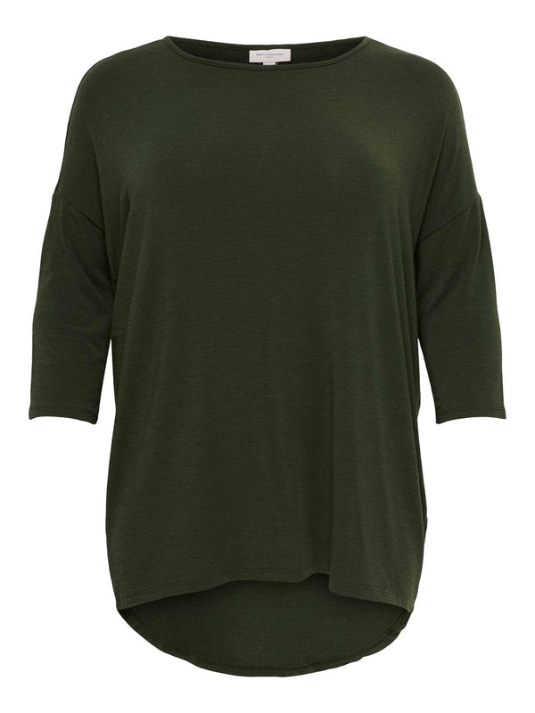 Only Carmakoma Ladies Plus Size Carlamour 3/4 Top-KALAMATA - Borderland Muff