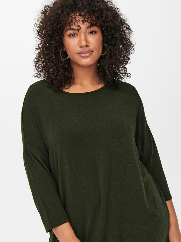Only Carmakoma Ladies Plus Size Carlamour 3/4 Top-KALAMATA - Borderland Muff