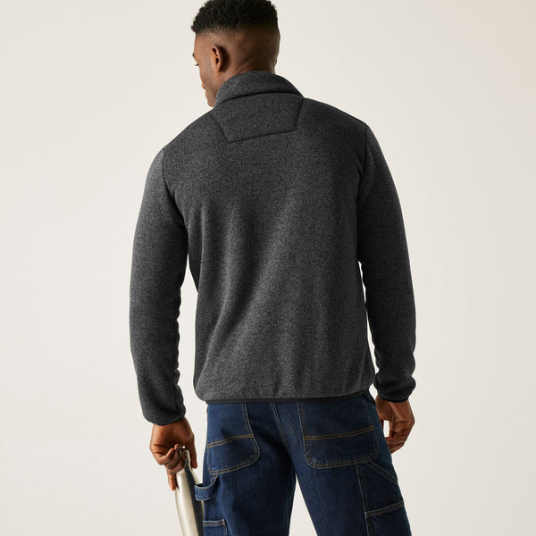 Regatta Men’s Barlee Full Zip Fleece | Warm Marl Knit Teddy Jacket | Borderland Muff - Borderland Muff