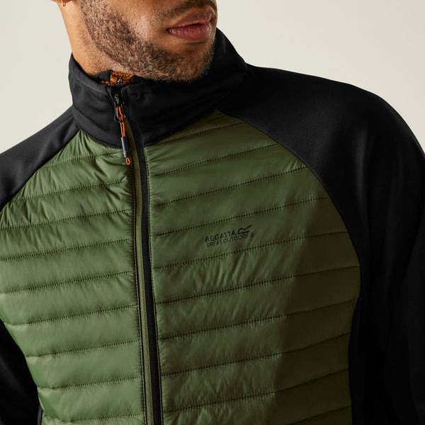 Regatta Men’s Clumber Hybrid Jacket Navy Blue & Olive | Borderland Muff - Borderland Muff