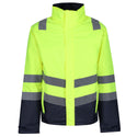 Regatta Mens Mens Pro Hi Vis Waterproof Breathable Insulated Parka TRA219-HIVIZ YELNVY - Borderland Muff