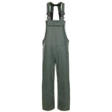 Green bib overalls on a white background