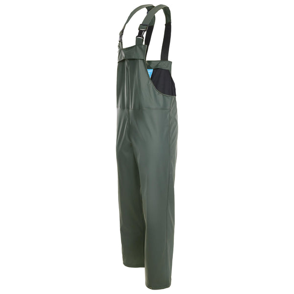 Green bib and brace on a white background