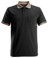 Snickers Workwear AllroundWork 37.5® Short Sleeve Polo Shirt in Black – breathable moisture-wicking work polo with chest pocket