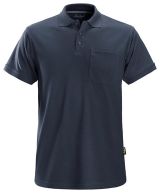 Snickers Workwear Classic Polo Shirt – durable company polo with chest pocket in navy