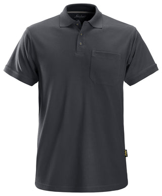 Snickers Workwear Classic Polo Shirt – durable company polo with chest pocket in steel grey