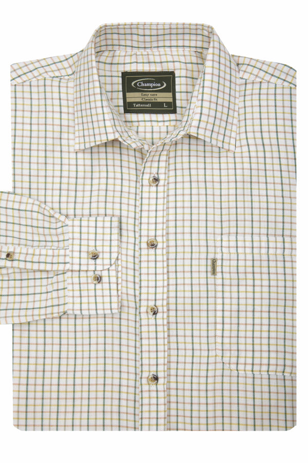 Champion Tattersall Long Sleeve Shirt -GREEN - Borderland Muff