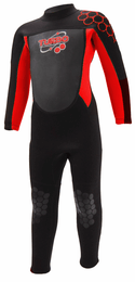 TWF Kids Turbo Full Wetsuit -RED - Borderland Muff