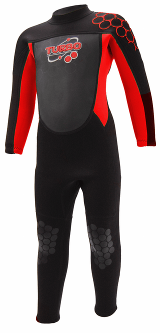 TWF Kids Turbo Full Wetsuit -RED - Borderland Muff