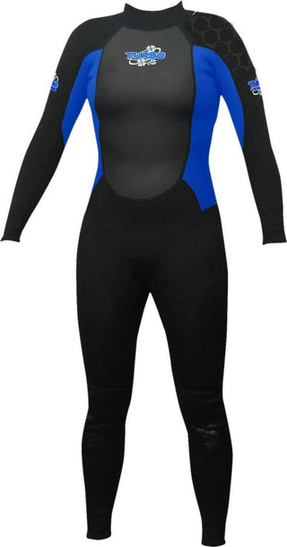 TWF Ladies Turbo Full Wetsuit -BLUE - Borderland Muff