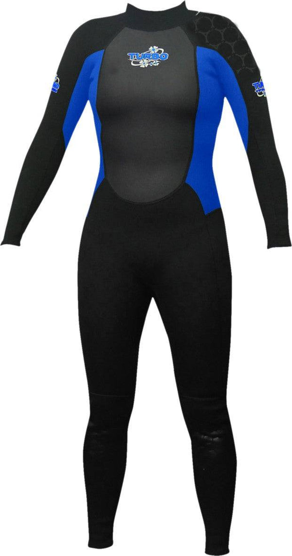 TWF Ladies Turbo Full Wetsuit -BLUE - Borderland Muff