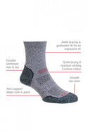 HJHall ProTrek HJ700 Light Hike Sock - Borderland Muff