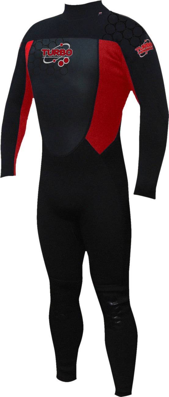 TWF Mens Turbo Full Wetsuit -RED - Borderland Muff