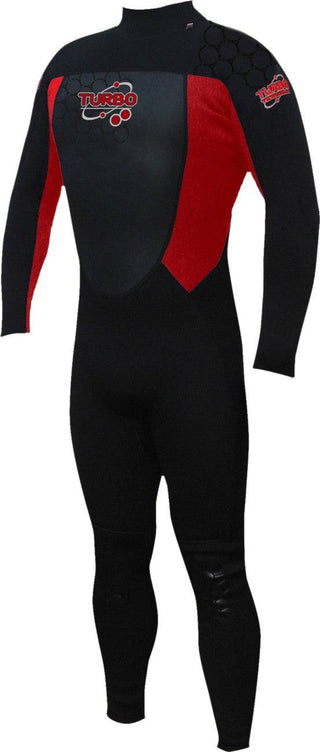 TWF Mens Turbo Full Wetsuit -RED - Borderland Muff