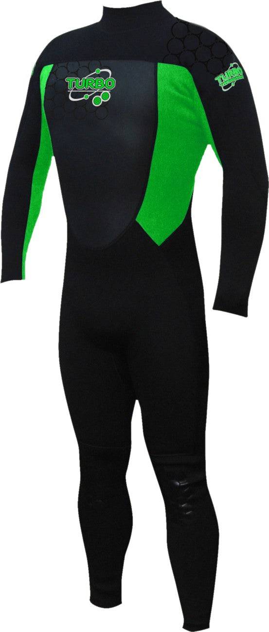 TWF Mens Turbo Full Wetsuit -GREEN - Borderland Muff