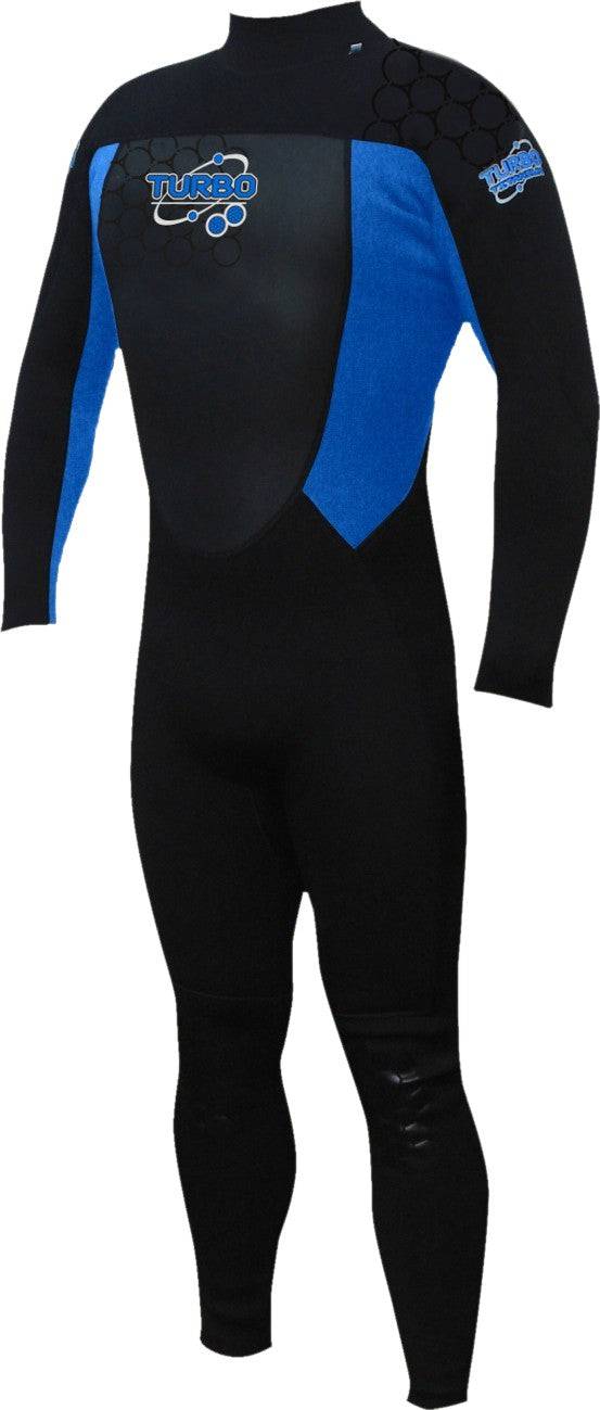TWF Mens Turbo Full Wetsuit -BLUE - Borderland Muff