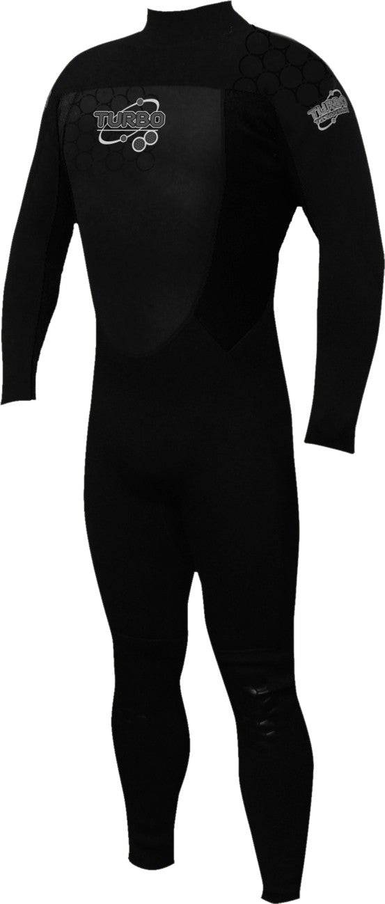 TWF Mens Turbo Full Wetsuit -BLACK - Borderland Muff