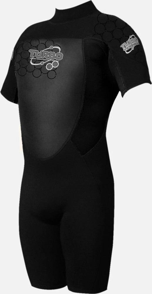TWF Mens Turbo Shortie Wetsuit -BLACK - Borderland Muff