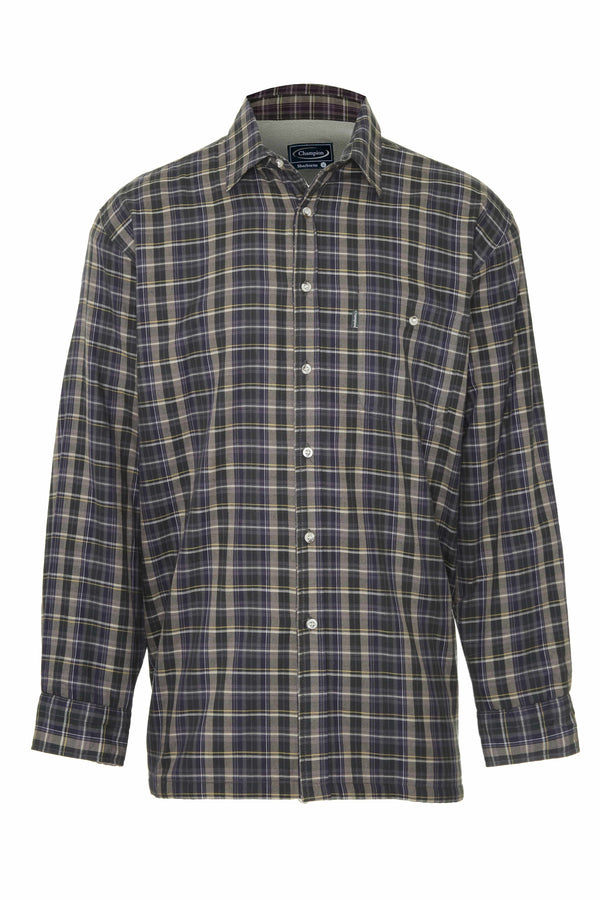 Champion Mens Sherborne Fleece Lined Shirt-GREEN - Borderland Muff