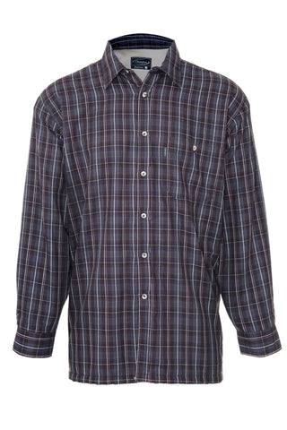 Champion Mens Sherborne Fleece Lined Shirt-BLUE - Borderland Muff