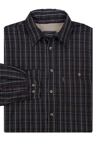 Champion Mens Sherborne Fleece Lined Shirt-BLUE - Borderland Muff
