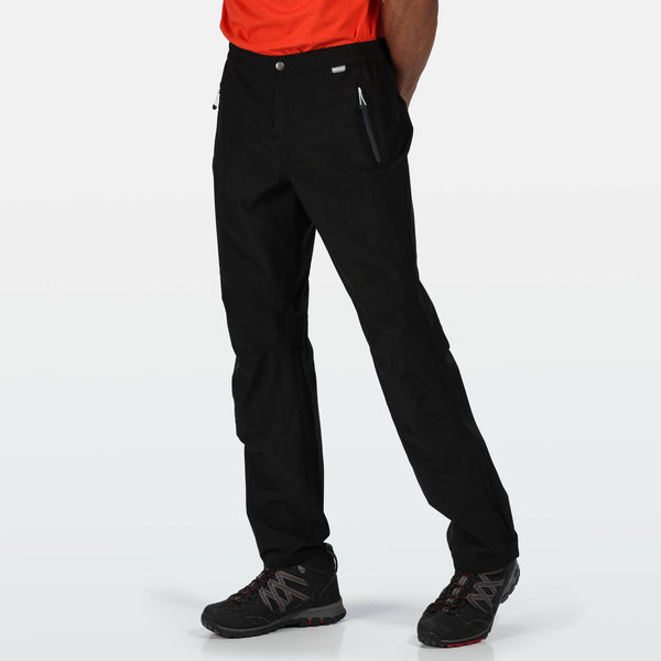 Regatta Mens Highton Waterproof Breathable Trousers -BLACK - Borderland Muff