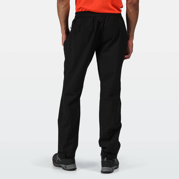 Regatta Mens Highton Waterproof Breathable Trousers -BLACK - Borderland Muff