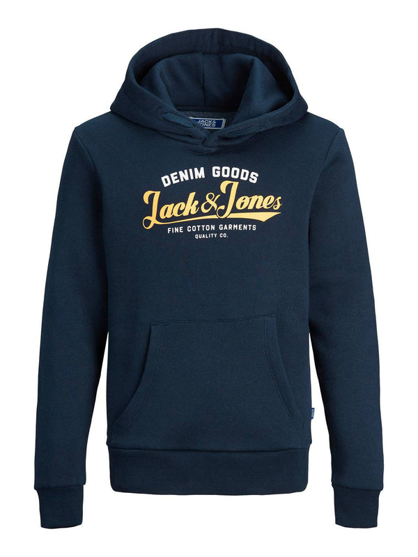 Jack & Jones JJELOGO2 Boys Hoody -NAVY BLAZER (9-10, 11-12 only) - Borderland Muff