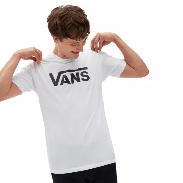 Vans Mens Classic Tee -WHITE/BLACK - Borderland Muff