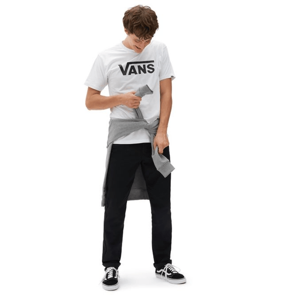 Vans Mens Classic Tee -WHITE/BLACK - Borderland Muff