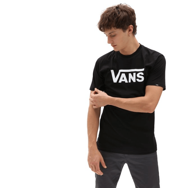 Vans Mens Classic Tee -BLACK/WHITE - Borderland Muff
