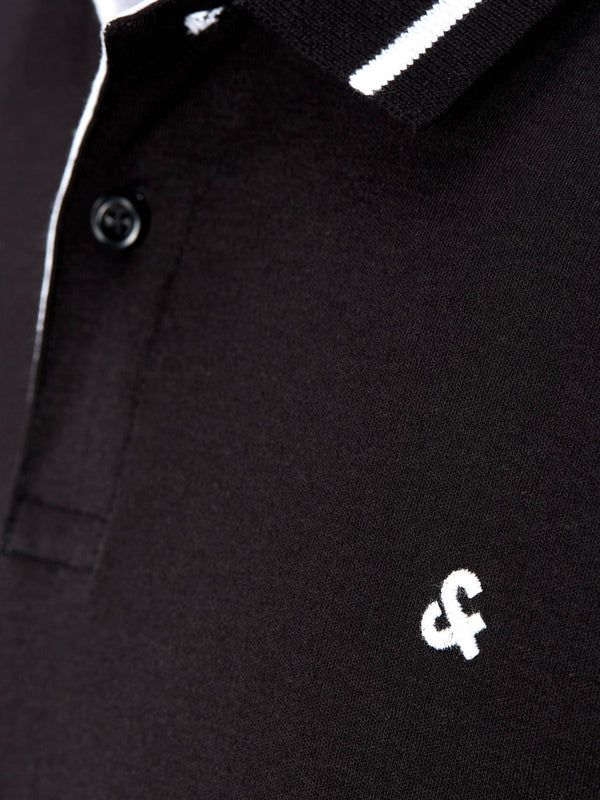 Jack & Jones JJEJERSEY Polo -BLACK - Borderland Muff