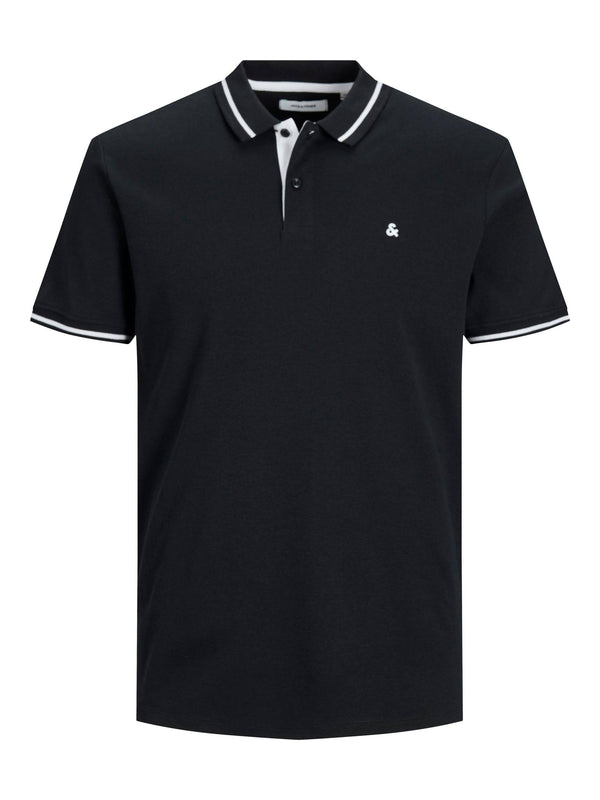 Jack & Jones JJEJERSEY Polo -BLACK - Borderland Muff
