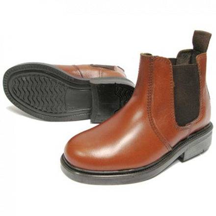 Kids Walton Leather Dealer Boot -CHESTNUT - Borderland Muff