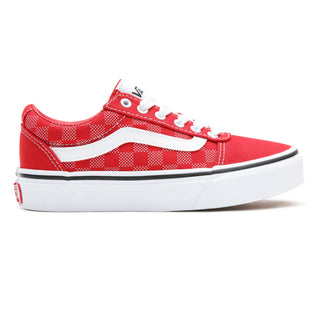 VANS Kids Ward Shoe -RED/WHITE CHECK - Borderland Muff