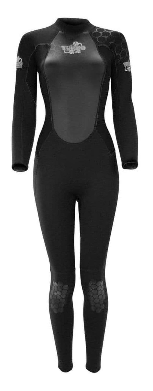 TWF Ladies Turbo Full Wetsuit -BLACK - Borderland Muff