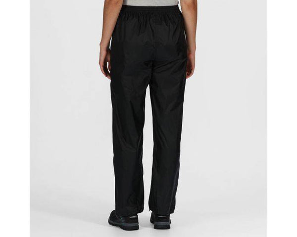Regatta Ladies Pack It Waterproof Overtrousers RWW158 -BLACK - Borderland Muff