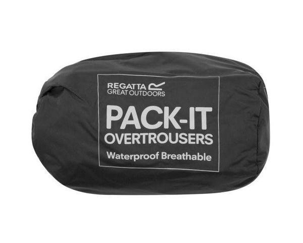 Regatta Ladies Pack It Waterproof Overtrousers RWW158 -BLACK - Borderland Muff