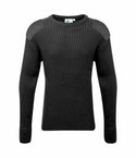 Fort Crew Neck Combat Jumper -BLACK - Borderland Muff