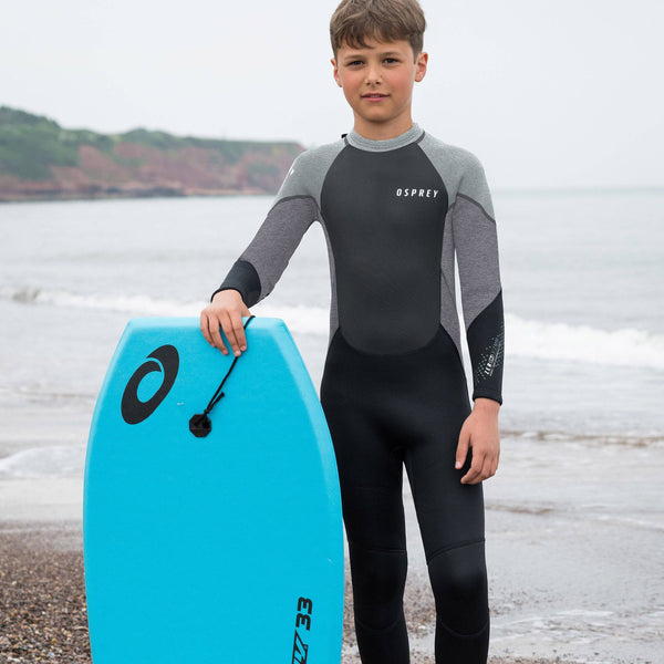 Osprey Zero 5/4mm Boys Full Wetsuit -GREY - Borderland Muff