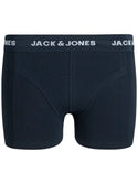 Jack & Jones JACCOLOUR Boys 3 Pack Boxers -BLACK/BLUE - Borderland Muff