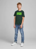 Jack & Jones JCODENNIS Boys Tee -DARK SPRUCE - Borderland Muff