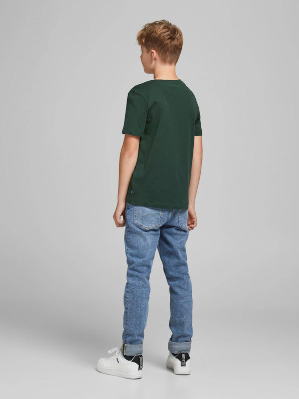 Jack & Jones JCODENNIS Boys Tee -DARK SPRUCE - Borderland Muff