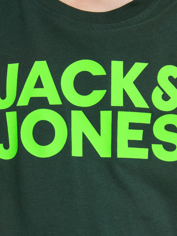 Jack & Jones JCODENNIS Boys Tee -DARK SPRUCE - Borderland Muff