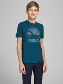 Jack & Jones JCOBOOSTER Boys Tee -SAILOR BLUE - Borderland Muff