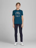 Jack & Jones JCOBOOSTER Boys Tee -SAILOR BLUE - Borderland Muff
