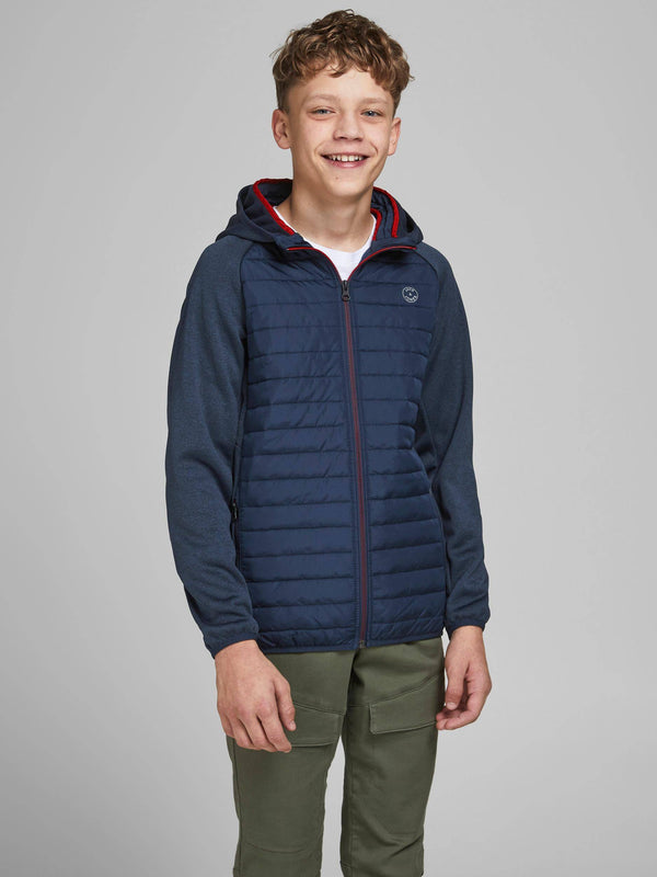 Jack & Jones JJEMULTI Boys Hybrid Jacket -NAVY - Borderland Muff