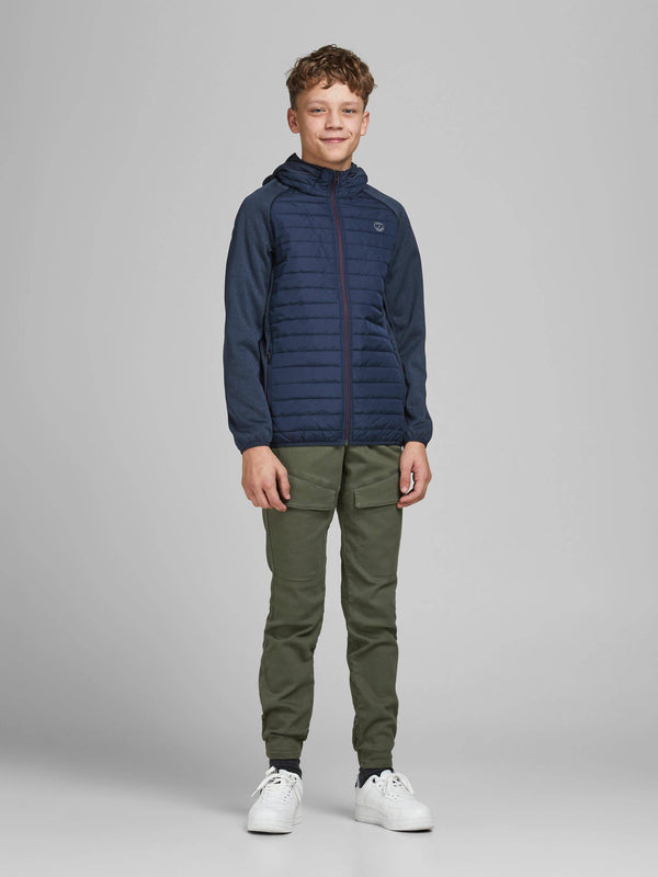 Jack & Jones JJEMULTI Boys Hybrid Jacket -NAVY - Borderland Muff