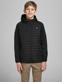 Jack & Jones JJEMULTI Boys Hybrid Jacket -BLACK - Borderland Muff
